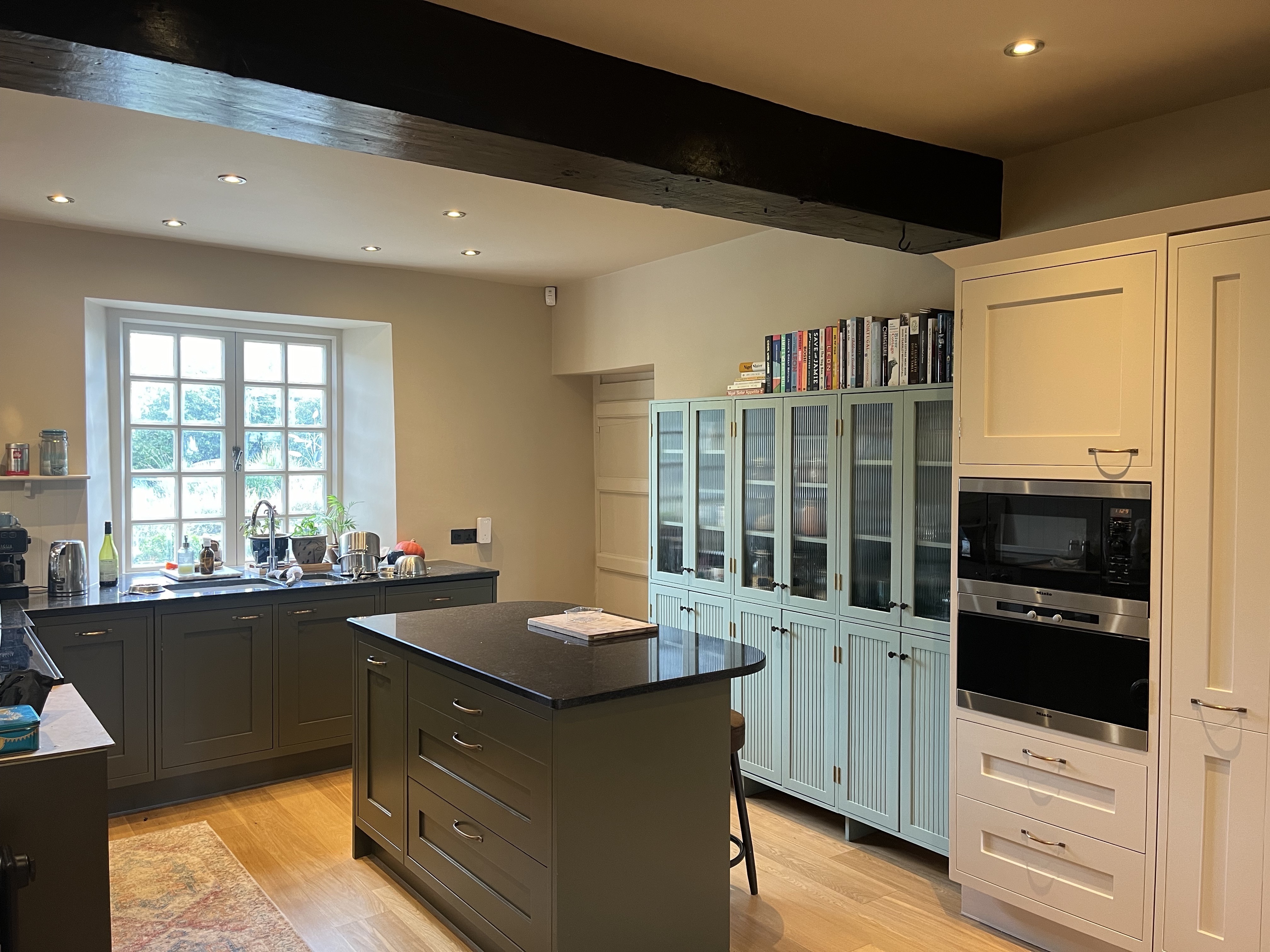 Modern kitchen with fresh paint and contemporary finishes
